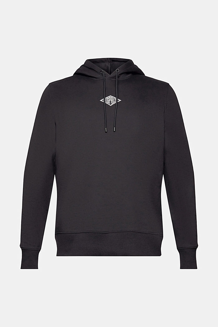 Hoodie with logo chest print, BLACK, detail-asia image number 5