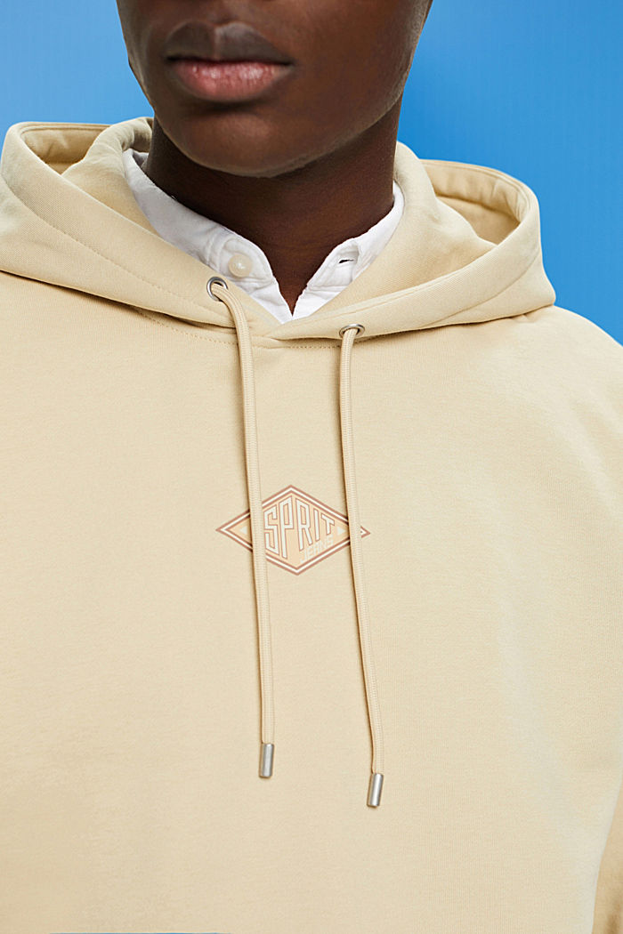 Hoodie with logo chest print, BEIGE 2, detail-asia image number 2