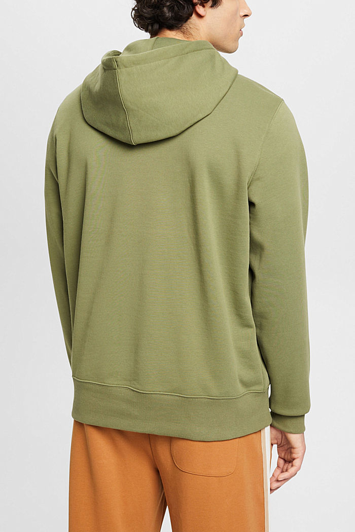 Hoodie with logo chest print, OLIVE, detail-asia image number 3