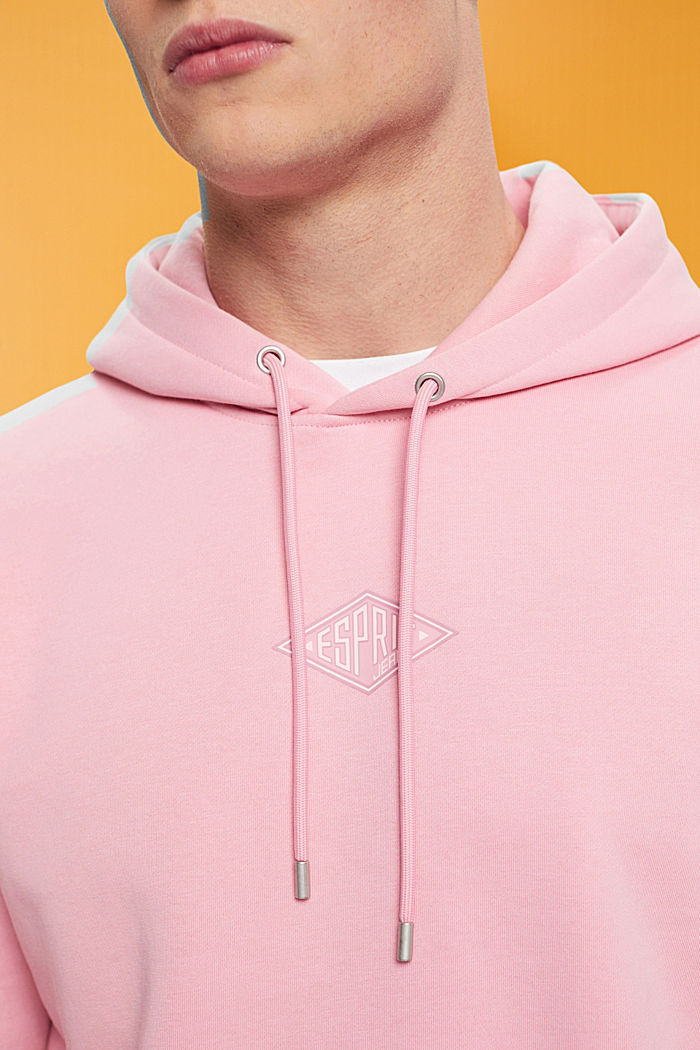Hoodie with logo chest print, PINK 2, detail-asia image number 2