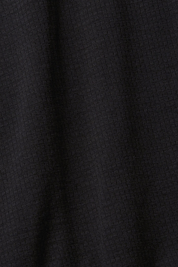 Ribbed long sleeve top, BLACK, detail-asia image number 4
