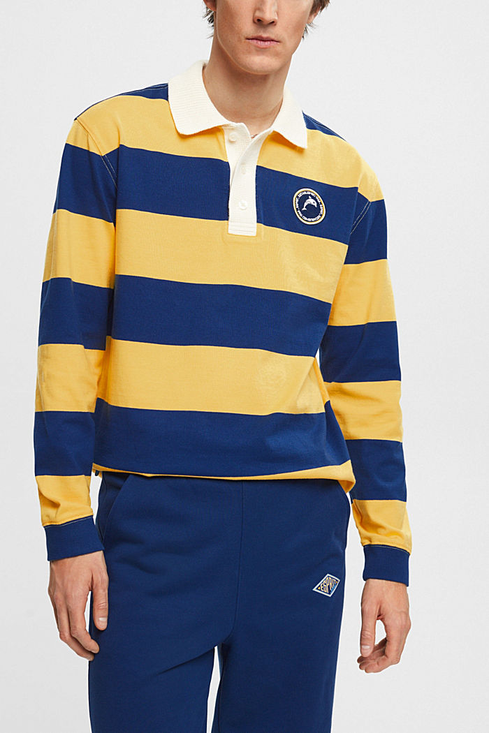 Striped rugby polo, YELLOW, detail-asia image number 0