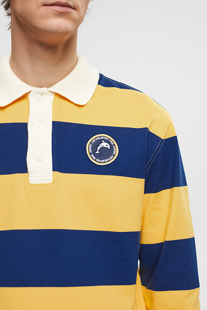 Striped rugby polo, YELLOW, detail-asia image number 3