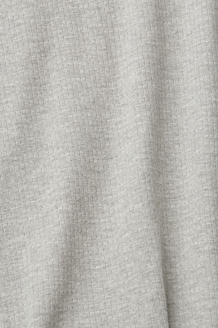 Ribbed long sleeve top, LIGHT GREY, detail-asia image number 5