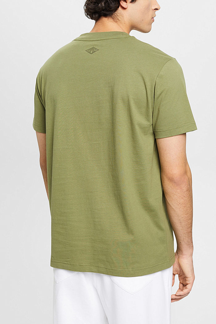 ‌復古LOGO標誌印花棉質T恤, 橄欖綠, detail-asia image number 3
