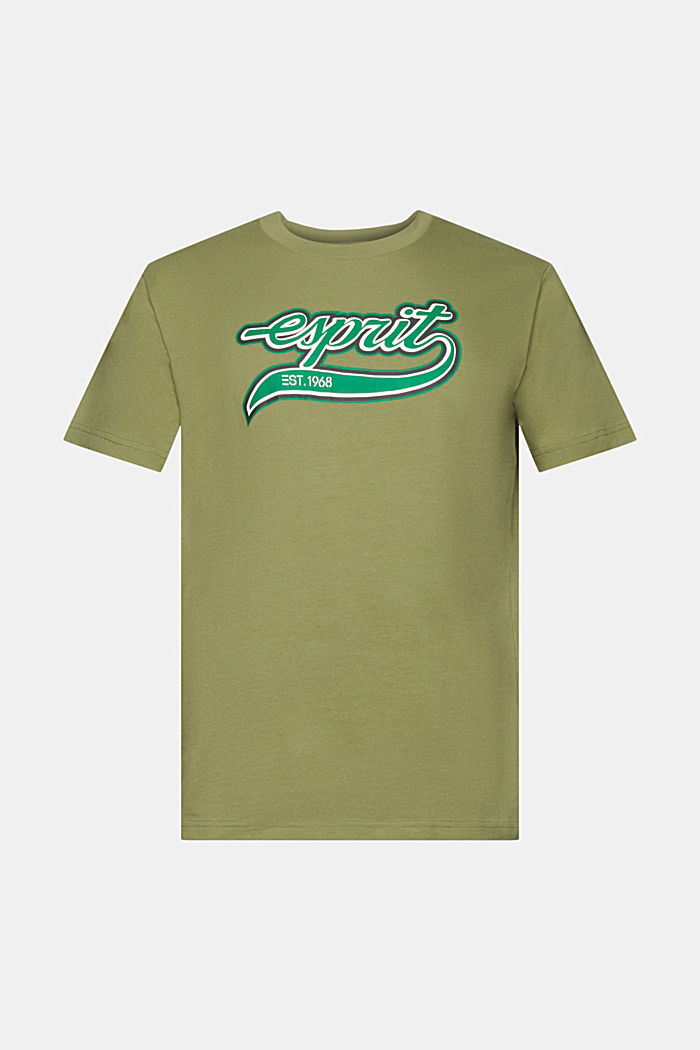 ‌復古LOGO標誌印花棉質T恤, 橄欖綠, detail-asia image number 6