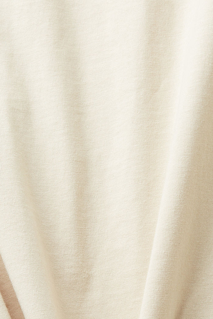 胸前LOGO標誌印花棉質T恤, 淺灰褐色, detail-asia image number 4