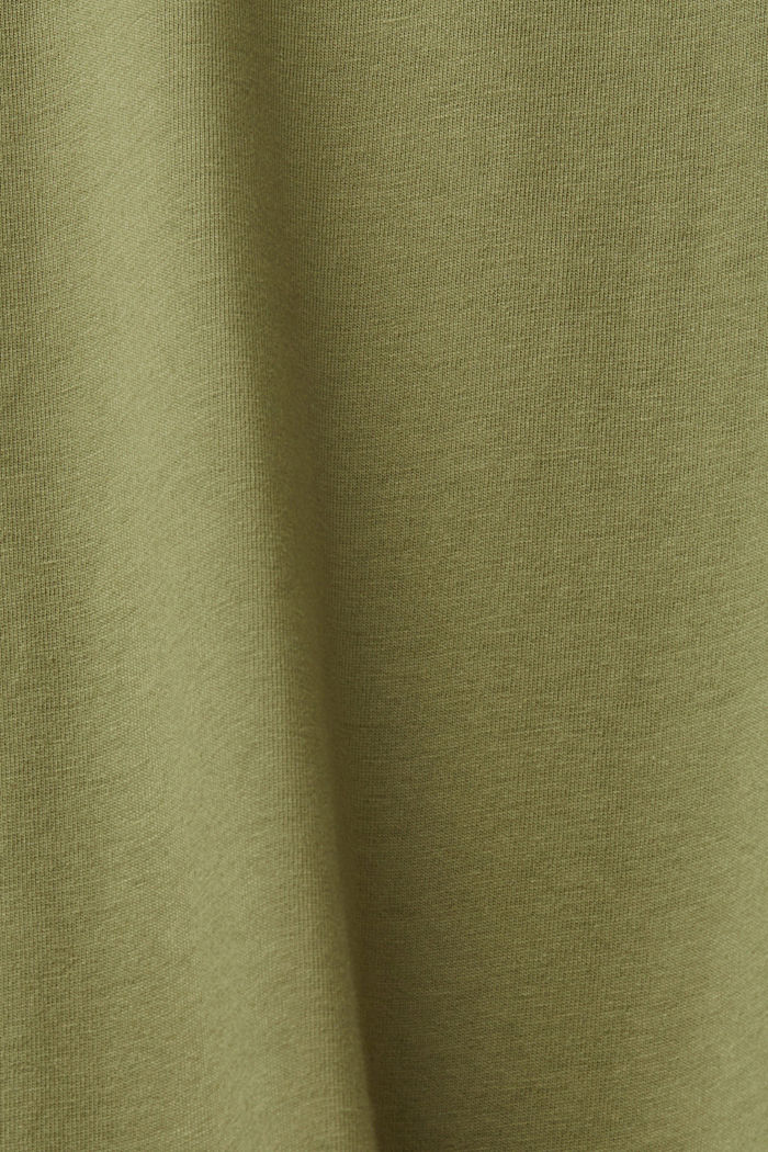 胸前LOGO標誌印花棉質T恤, 橄欖綠, detail-asia image number 4