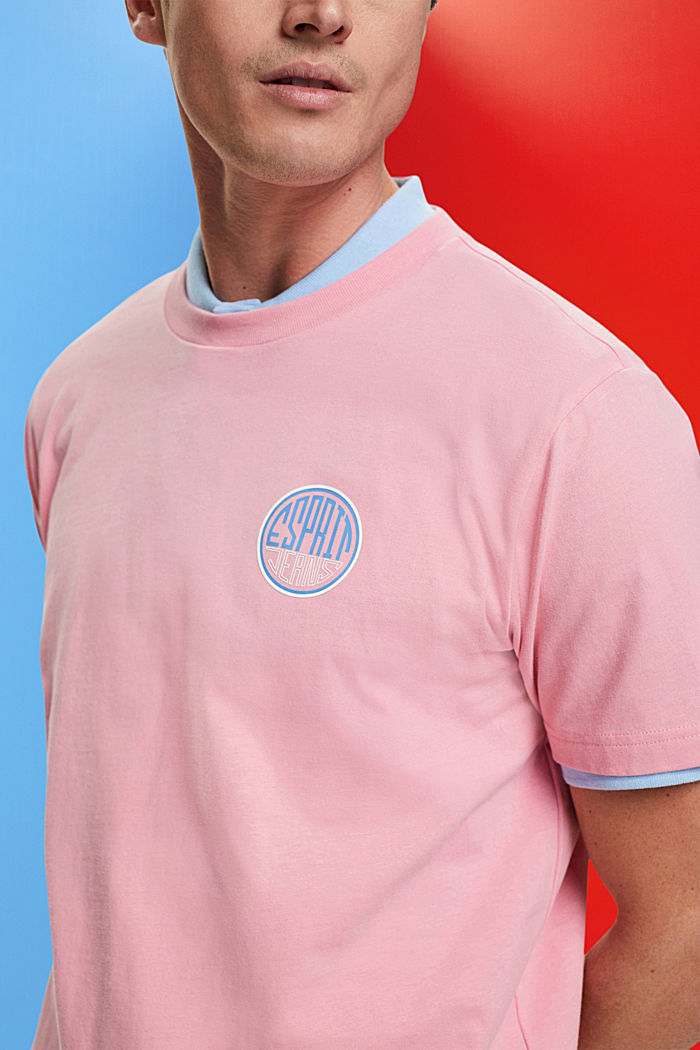胸前LOGO標誌印花棉質T恤, 粉紅色, detail-asia image number 2