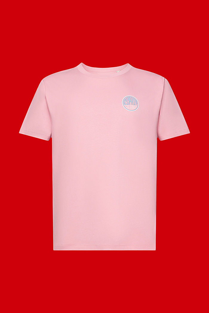 胸前LOGO標誌印花棉質T恤, 粉紅色, detail-asia image number 5