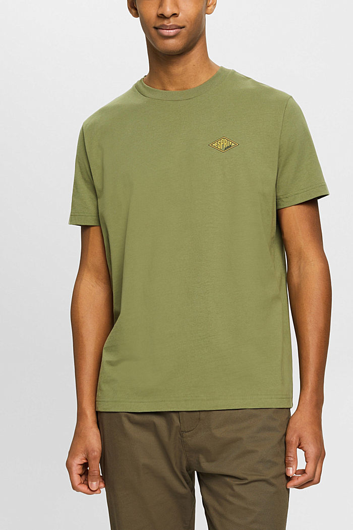 T-shirt with logo print, OLIVE, detail-asia image number 0