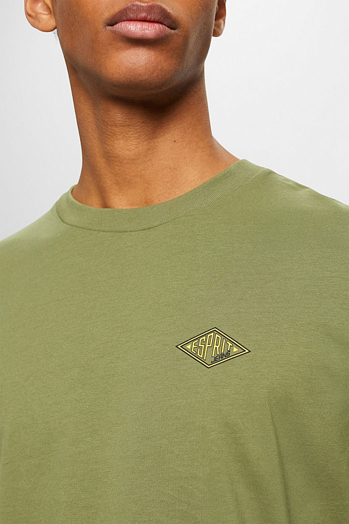 LOGO標誌印花T恤, 橄欖綠, detail-asia image number 2