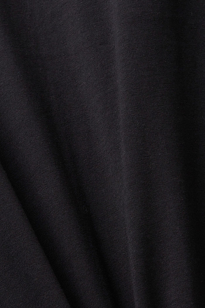 LOGO標誌印花棉質T恤, 黑色, detail-asia image number 5