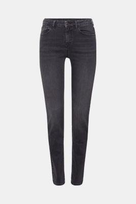 彈力牛仔褲, BLACK MEDIUM WASHED, detail-asia image number 7