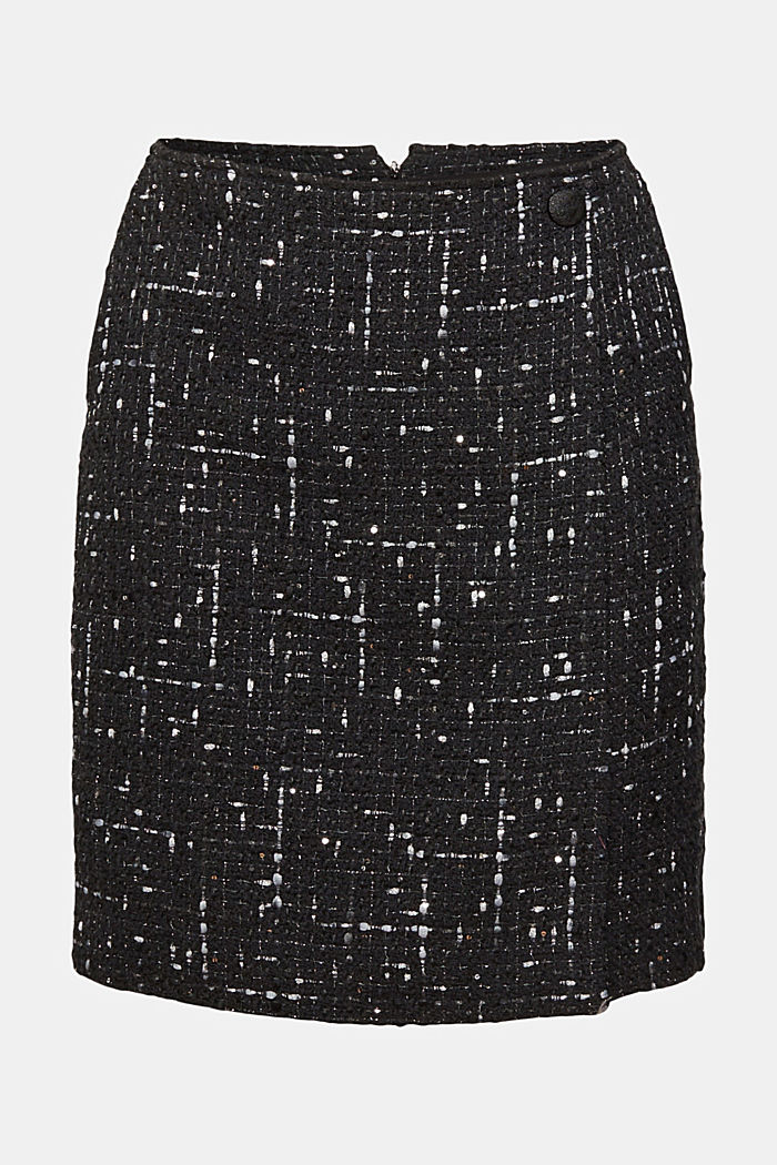 Bouclé mini skirt, BLACK, detail-asia image number 6