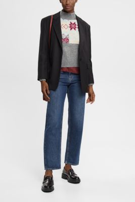 Jacquard jumper with sequins, MEDIUM GREY, detail-asia image number 2