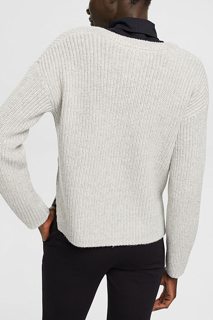 Wool blend jumper, LIGHT GREY, detail-asia image number 1
