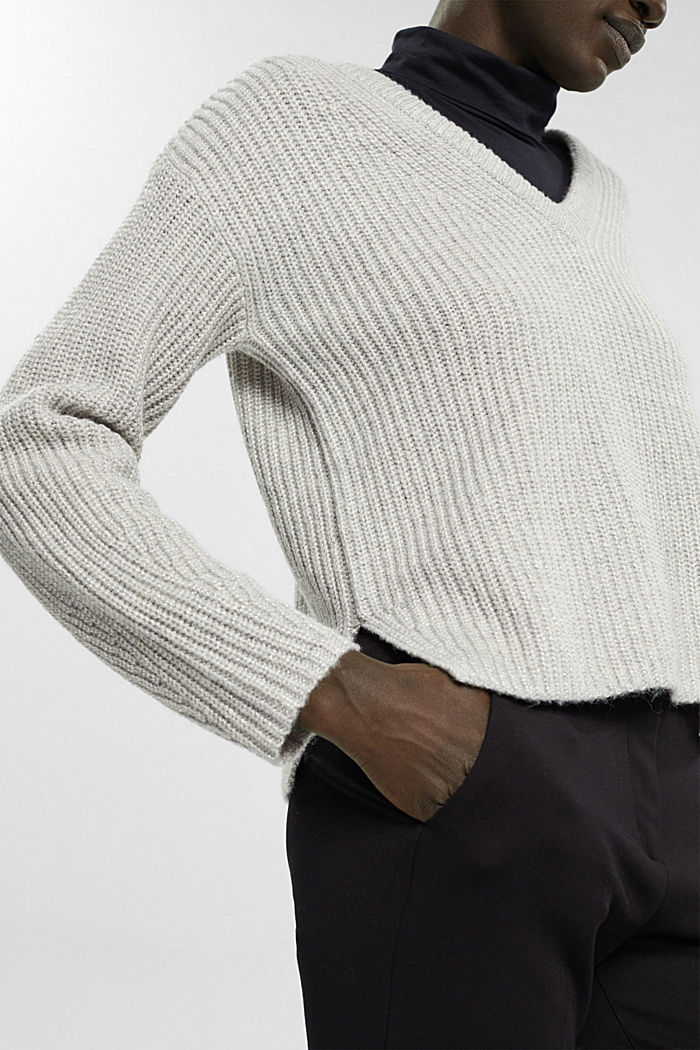 Wool blend jumper, LIGHT GREY, detail-asia image number 4