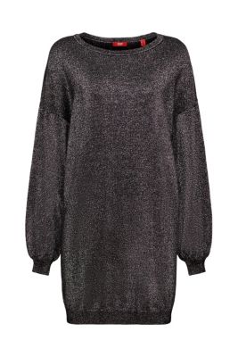 ESPRIT Gebreide, glinsterende mini-jurk, Lenzing Ecovero