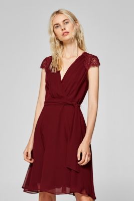 Esprit ChiffonKleid mit Spitze im Online Shop kaufen