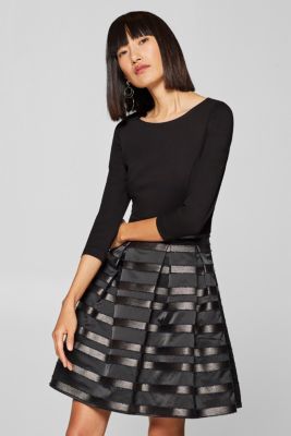 Esprit Dress with a jacquard taffeta skirt and glitter at our Online Shop