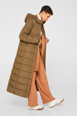 Esprit Quilted coat with hood at our Online Shop