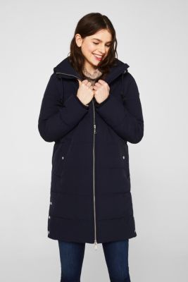 Esprit Quilted coat with hood at our Online Shop