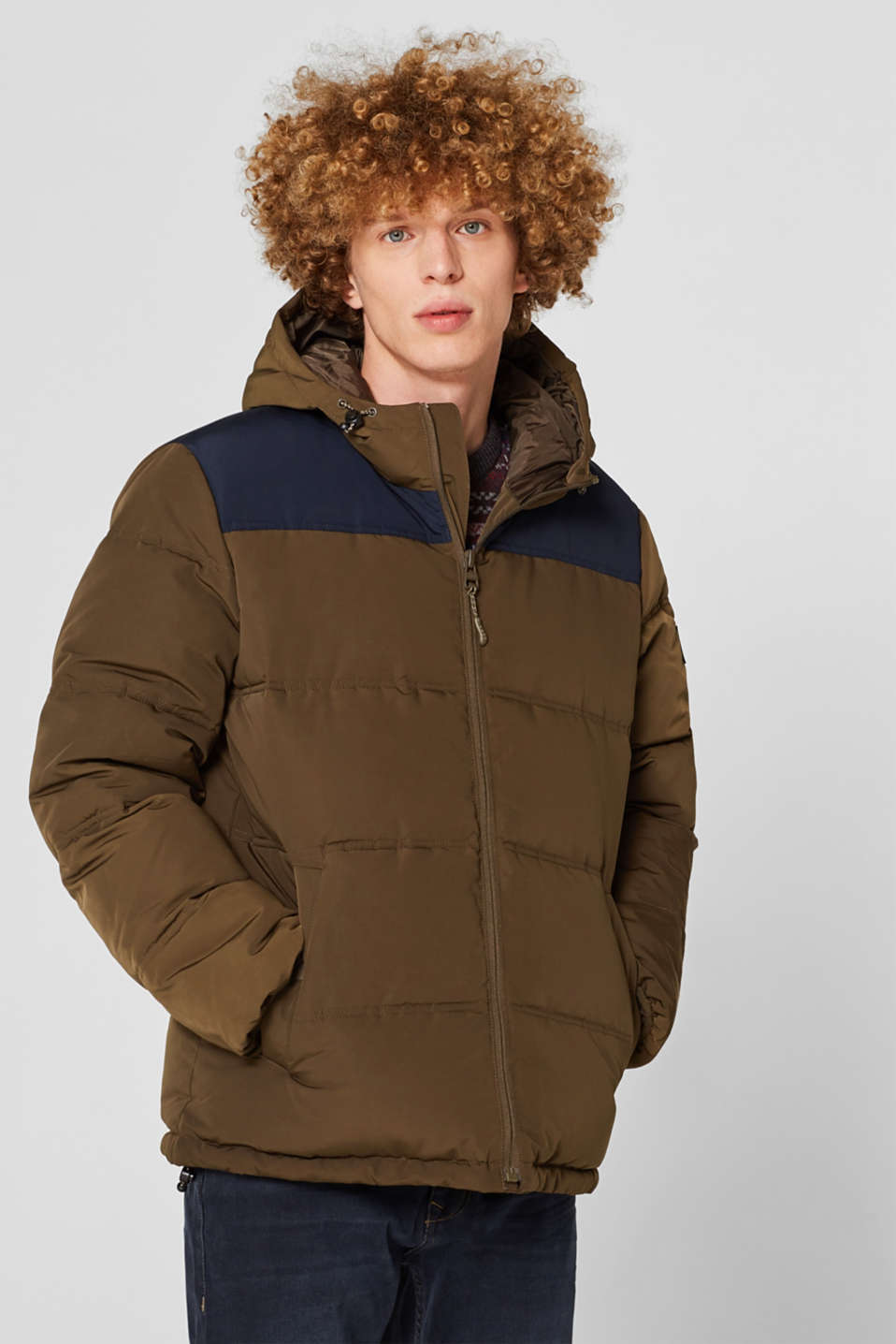 Esprit - Hooded quilted jacket at our Online Shop