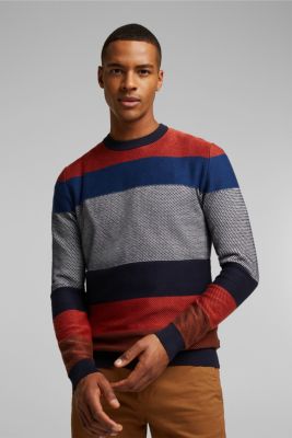 edc - Striped jumper made of 100% organic cotton at our Online Shop