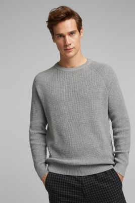 edc Textured jumper made of 100 organic cotton at our Online Shop