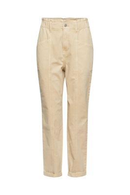 EDC Pantalon taille paperbag en coton biologique