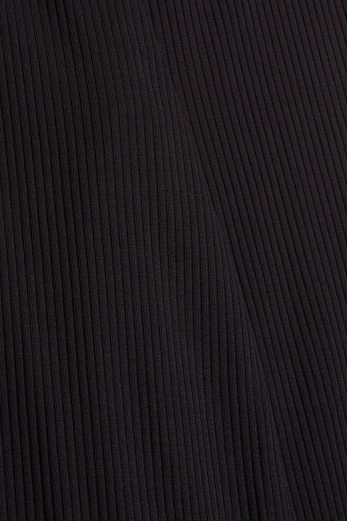 Pantalon à jambes larges en coton biologique, BLACK, detail image number 4