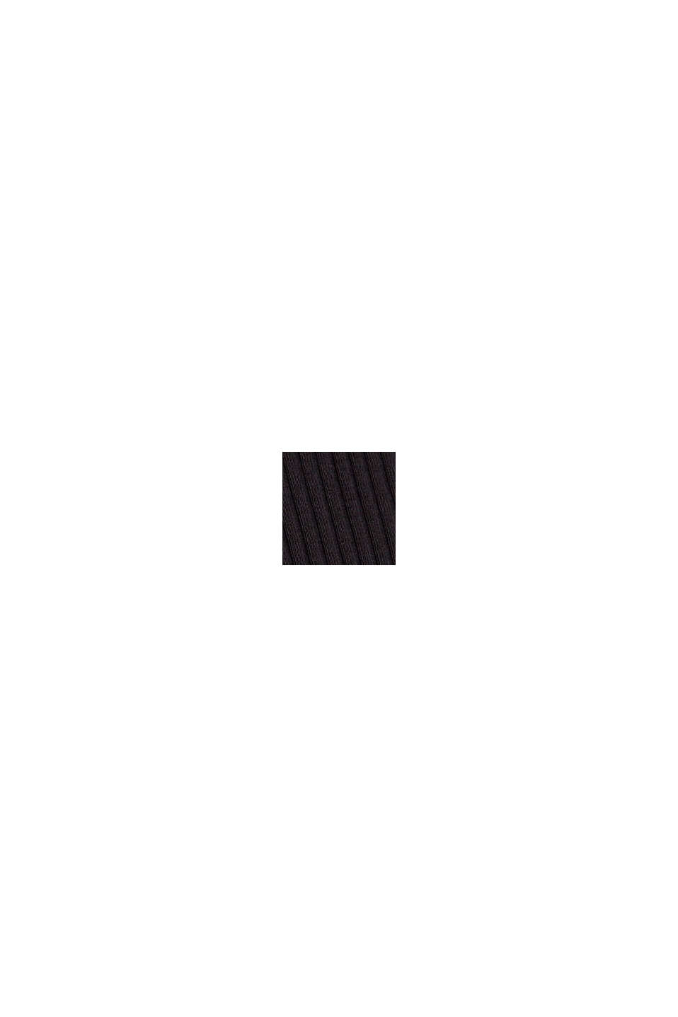 Pantalón de pernera ancha en algodón ecológico, BLACK, swatch