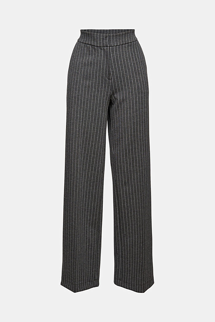 Gerecycled: PINSTRIPE mix & match broek, BLACK, overview