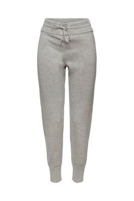 EDC Pantalon de jogging en maille, coton biologique