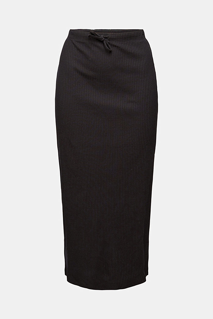 Ribbed jersey skirt made of organic cotton