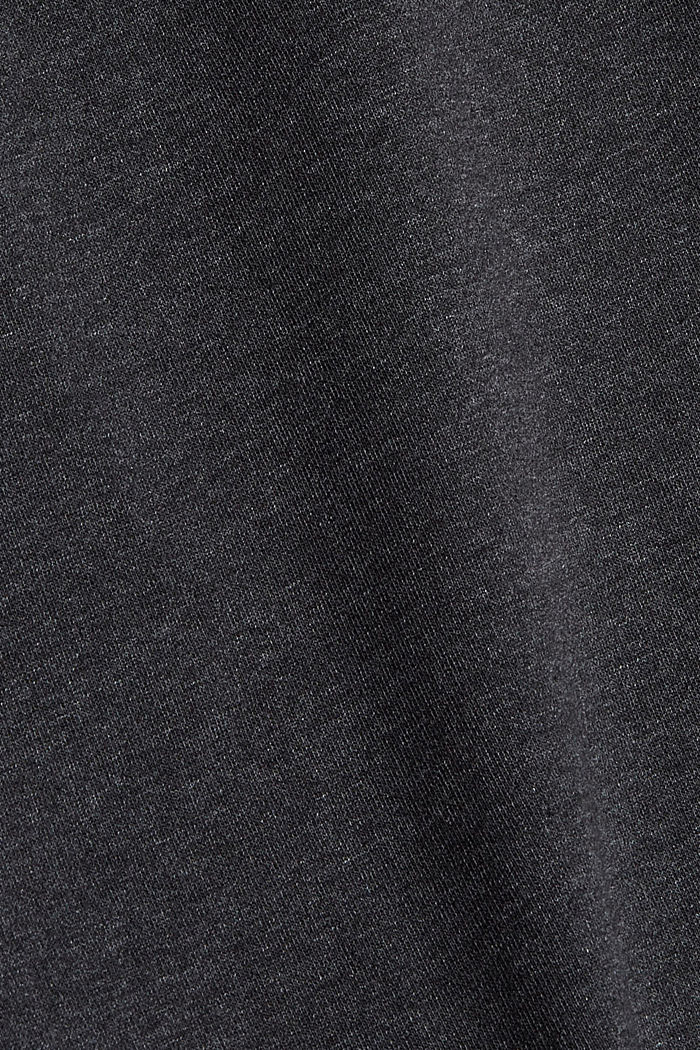 Vestido estilo sudadera con capucha en mezcla de algodón ecológico, BLACK, detail image number 4