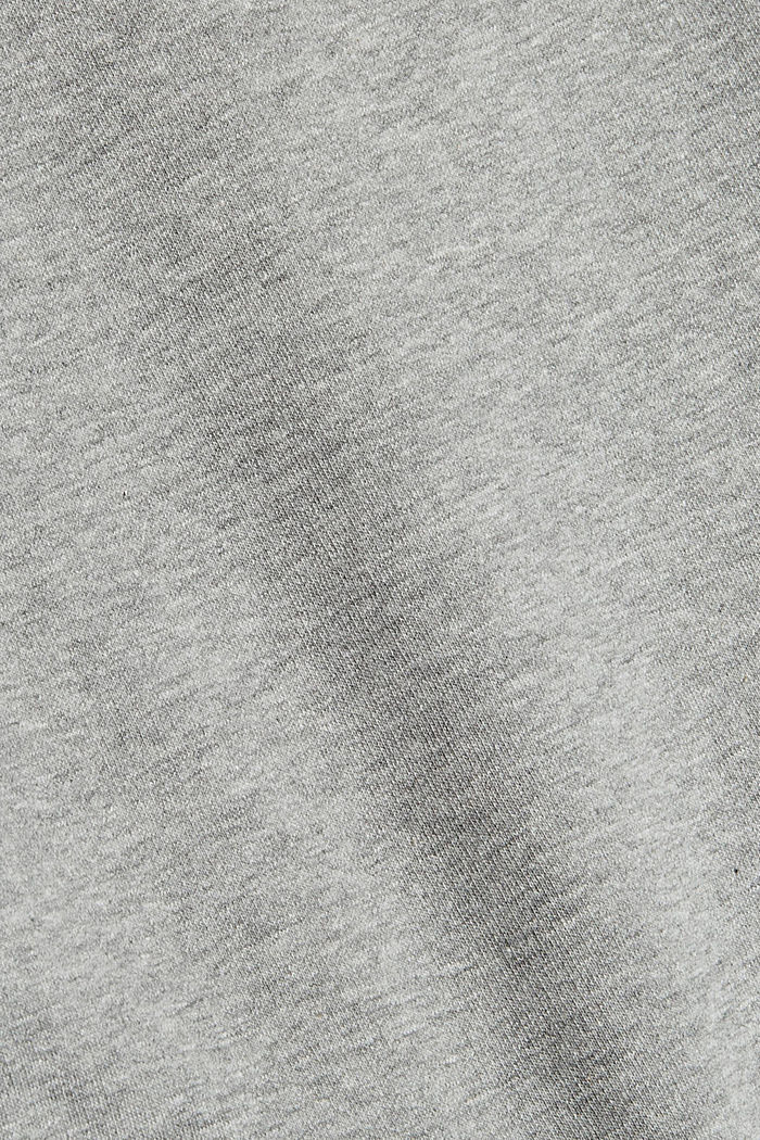 Sweatjurk met capuchon van een mix met biologisch katoen, MEDIUM GREY, detail image number 4