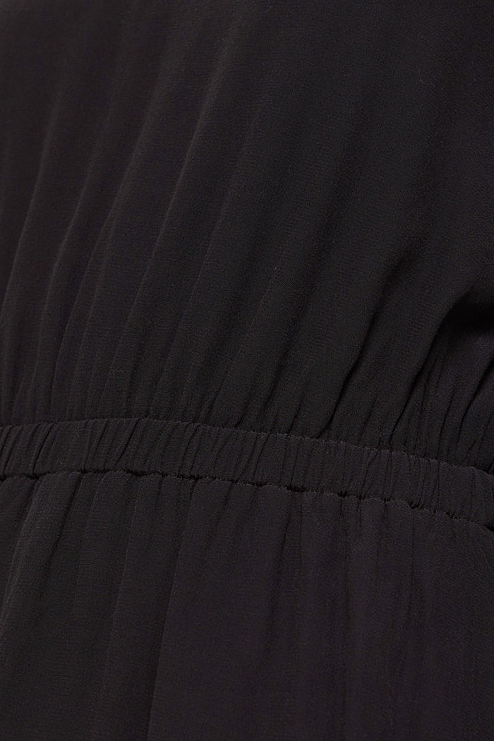 Getailleerde jurk met V-hals, BLACK, detail image number 4