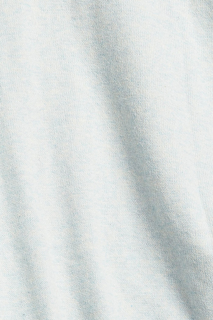 Vest van een gebreide mix van biologisch katoen, PASTEL BLUE, detail image number 3