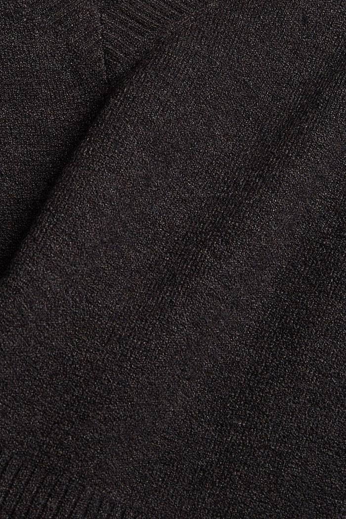 Mit Wolle: kastiger Pullover, BLACK, detail image number 4