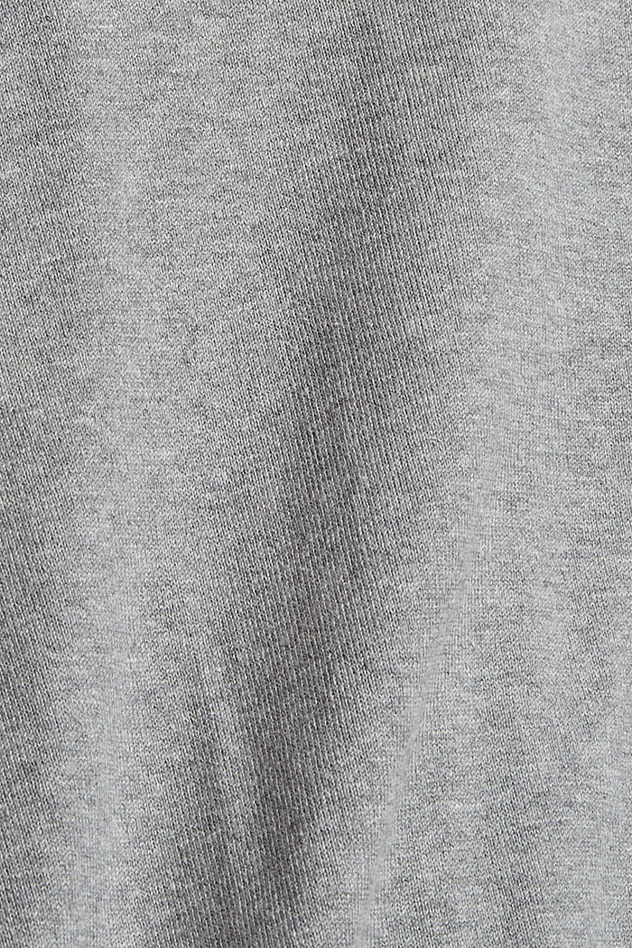 Sweter z rękawami a la nietoperz z mieszanki bawełny ekologicznej, MEDIUM GREY, detail image number 4