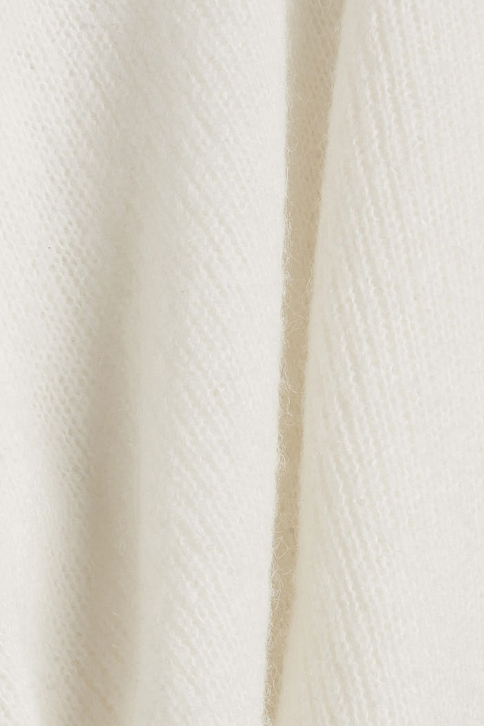 Met alpaca: gebreide trui met gaatjespatroon, OFF WHITE, detail image number 4
