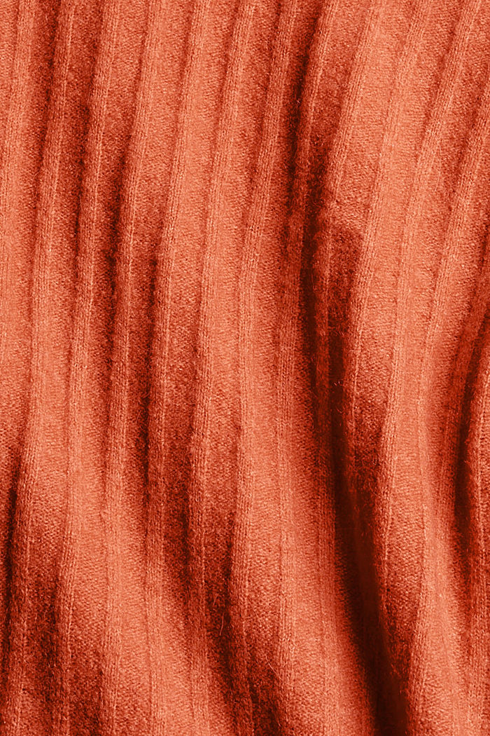 À teneur en laine : Cardigan d’aspect maille côtelée, BLUSH, detail image number 4