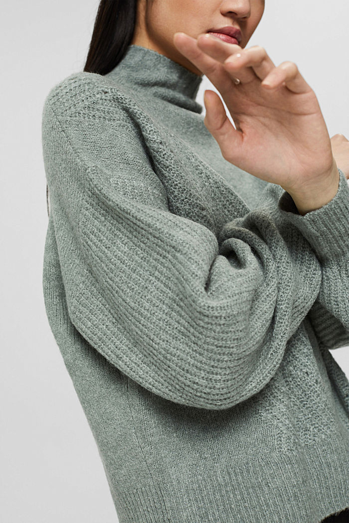 Fashion Sweater, DUSTY GREEN, detail image number 2