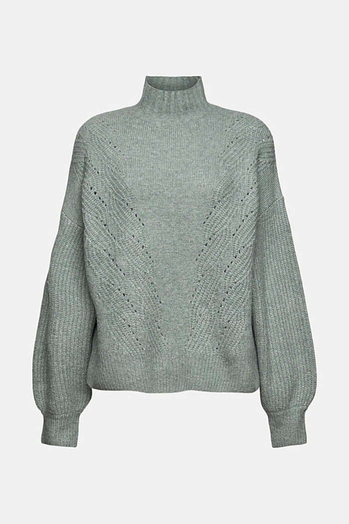 Fashion Sweater, DUSTY GREEN, detail image number 7