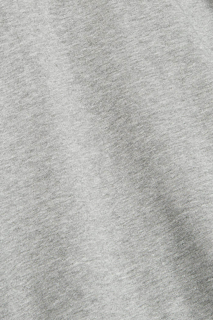 Gerecycled: hoodie met patchworklook, MEDIUM GREY, detail image number 4