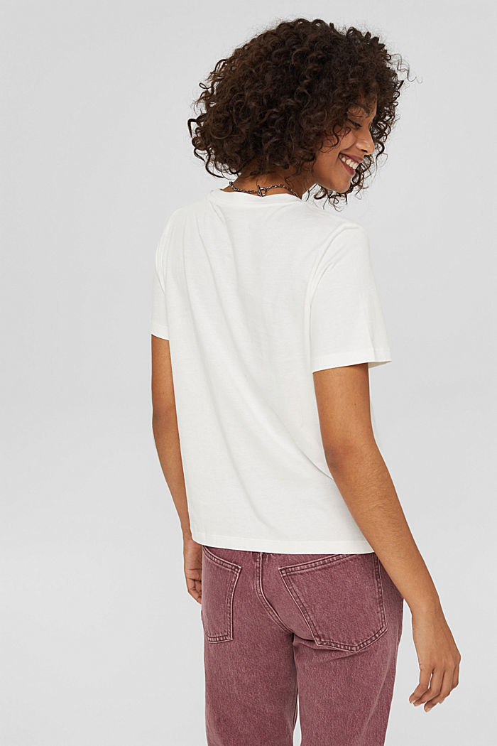T-Shirt mit Print, 100% Baumwolle, OFF WHITE, detail image number 3
