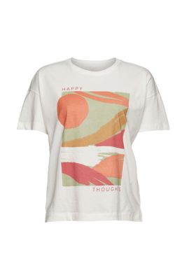 EDC T-shirt à imprimé abstrait et inscription