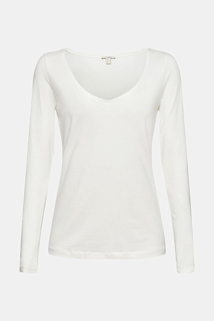 T-shirt à manches longues en coton bio, OFF WHITE, detail image number 6